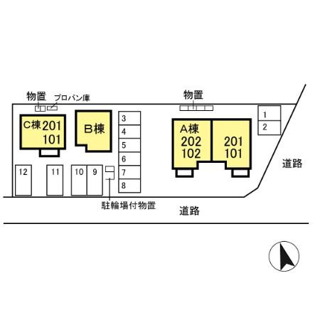 グランモアみなみの区画図