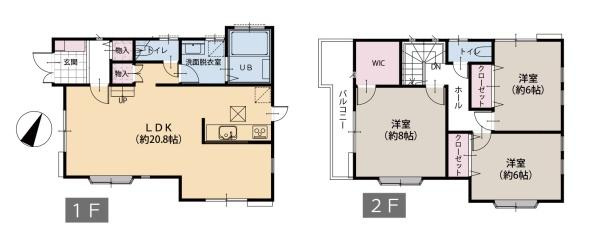 横浜市旭区本村町の中古一戸建の間取り
