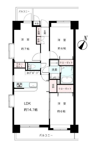 マイキャッスル横浜南の間取り