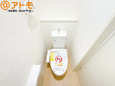 【トイレ】 | 清水区押切第7　新築戸建　全1棟 | 毎日使うトイレだからこそ機能性を重視したいですよね！温水洗浄便座で快適な時間をお過ごしください♪