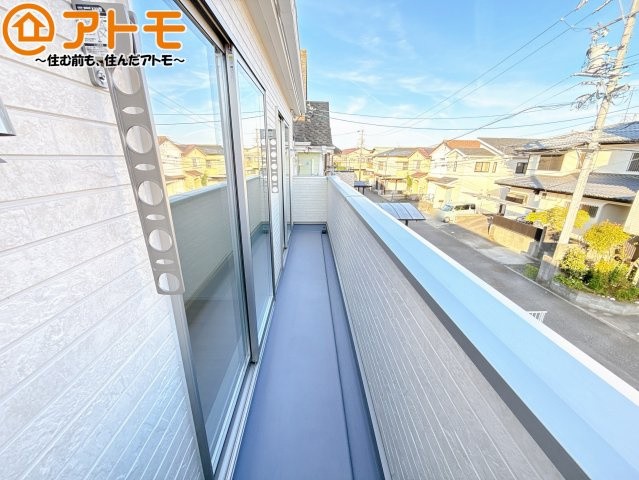 【バルコニー】 | 清水区押切第7　新築戸建　全1棟 | 陽当りの良いバルコニーはお洗濯物はもちろんお布団もふかふかになります♪