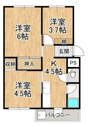 【間取り】 | 北野田マンション巽A棟