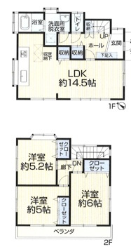 あきる野市伊奈　中古　再生住宅の間取り
