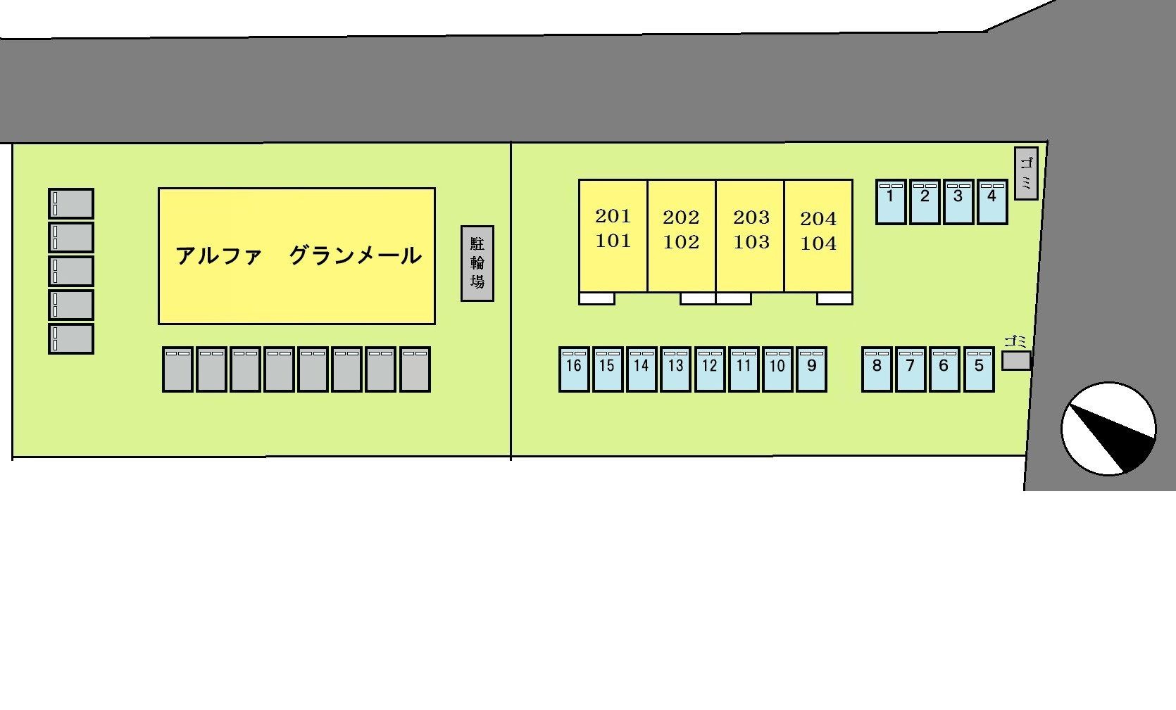 グランメールⅡの駐車場|駐車場