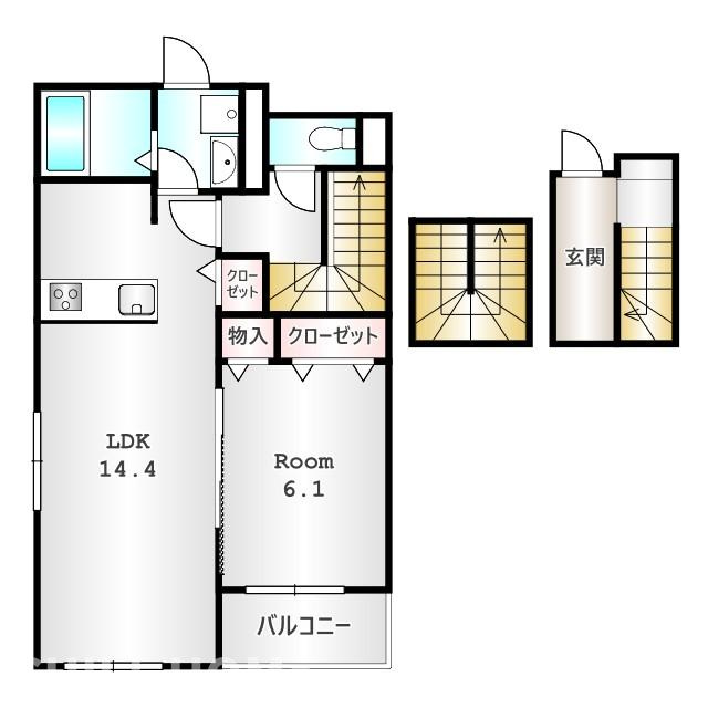 クラール　島野　Ａの間取り|当社、チルホームのHPもご覧ください(^^)/物件情報多数♪