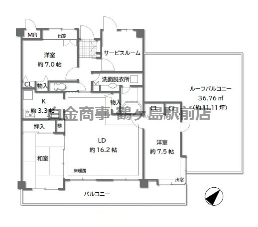 サニーコート鶴ヶ島の間取り