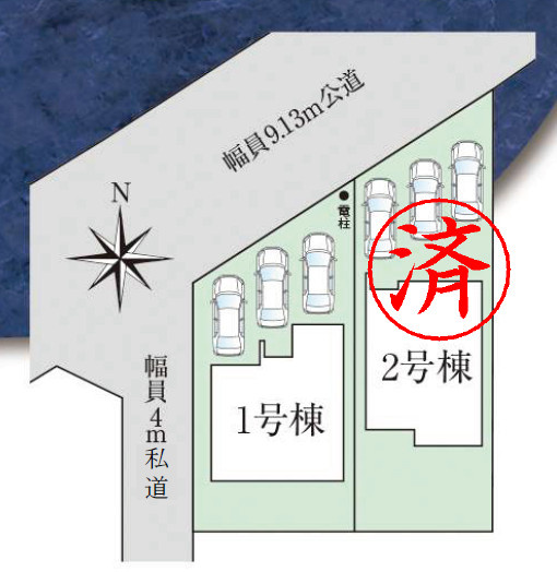 瀬戸市第2幡野町　全2棟の区画図