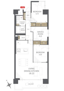 【間取り】ダイトシティ愛宕橋 