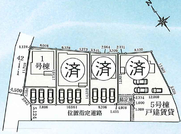 高崎市新町第1期（全1棟）1号棟の区画図