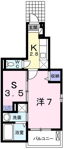 玲巧ハイツ八丁の間取り