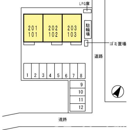 クローリス善通寺の区画図