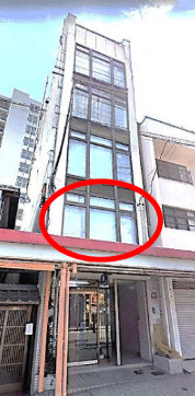大津市末広町の店舗事務所の外観