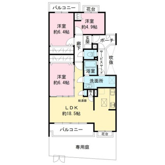 【間取り】 | メガロン能見台3番館