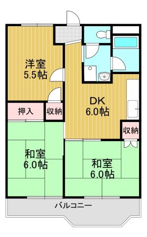 石坂スカイハイツの間取り
