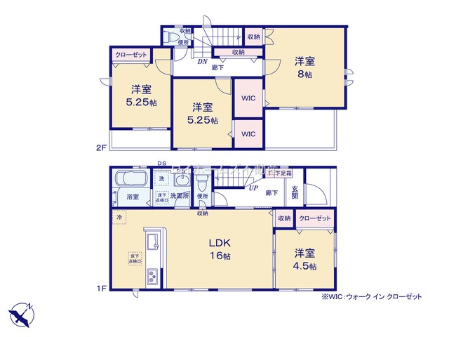 【間取り】 | 名古屋市天白区平針南２丁目1404『仲介料無料』新築戸建て | 1号棟