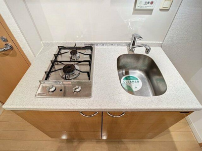 【キッチン】 | クローバーコート黒門町 | システムキッチン（2口ガスコ… 