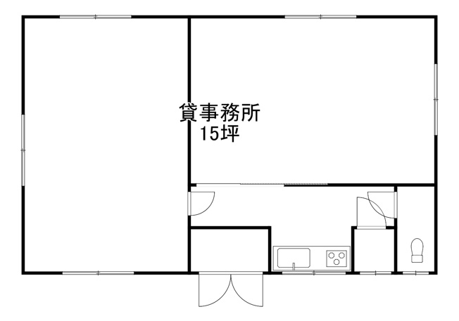 【間取り】 | 貸事務所