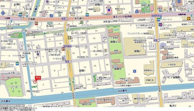 江東区東陽１丁目のアパートの地図
