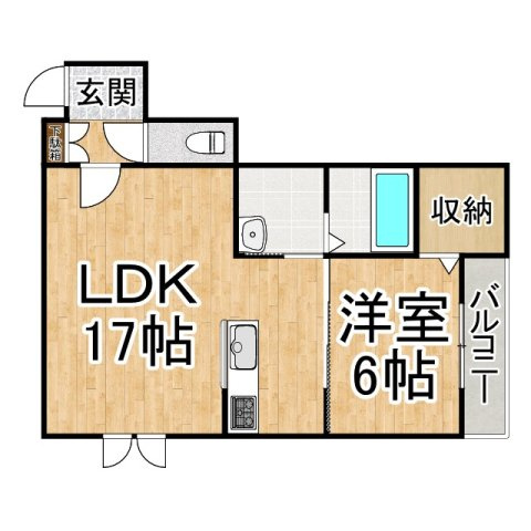 仮称)南浜町6番新築の間取り