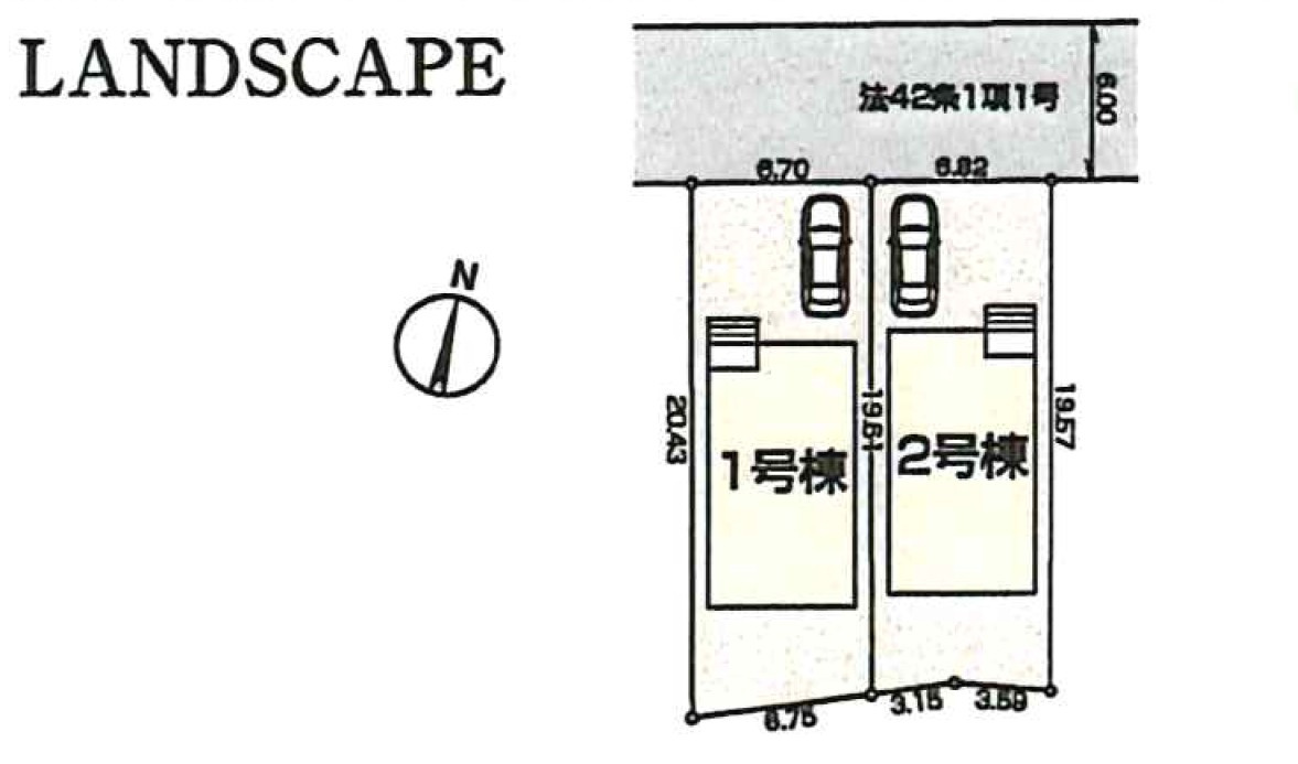 所沢下安松第七　新築2棟の区画図
