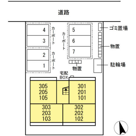エスポワールＤ菜園の区画図