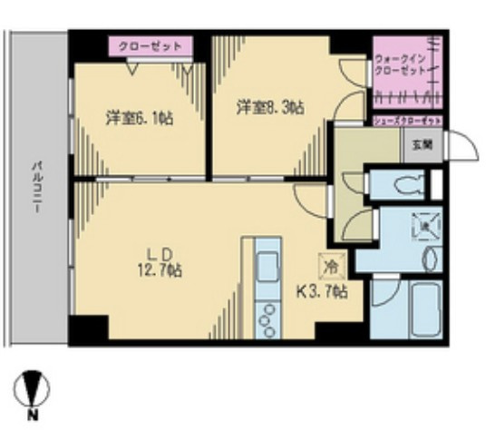 クレドラテース白河の間取り