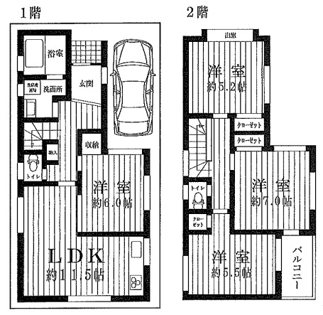 西宮市青木町　中古一戸建ての間取り|1号地