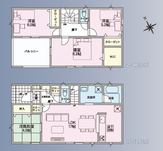 【間取り】 | CRADLE GARDEN本庄市下野堂第5　新築住宅 | ≪1号棟≫