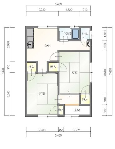 東今在家ハイツの間取り