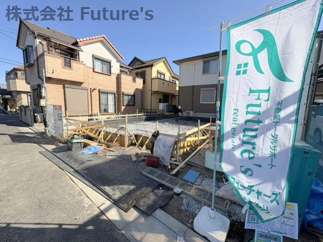 三郷市早稲田6丁目　新築戸建　全1棟の外観|現地の写真になります。