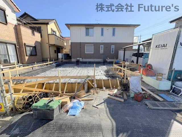 三郷市早稲田6丁目　新築戸建　全1棟の外観|現地の写真になります。