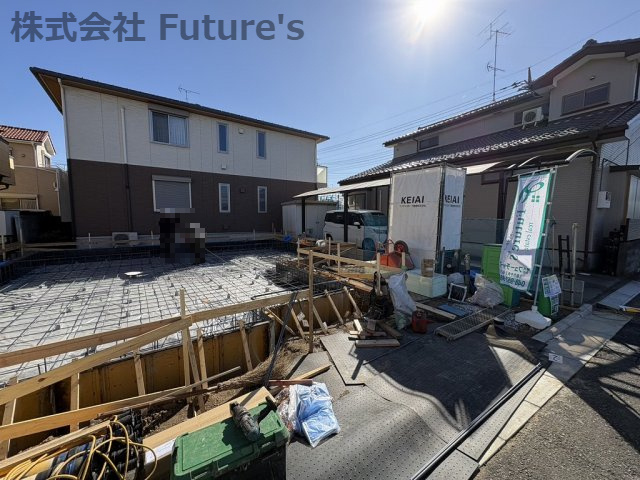 三郷市早稲田6丁目　新築戸建　全1棟の外観|現地の写真になります。