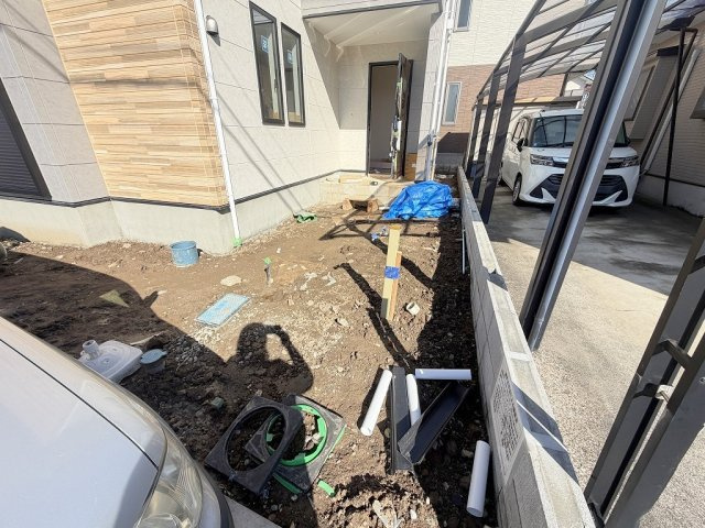 三郷市早稲田6丁目　新築戸建　全1棟の外観|現地の写真になります。