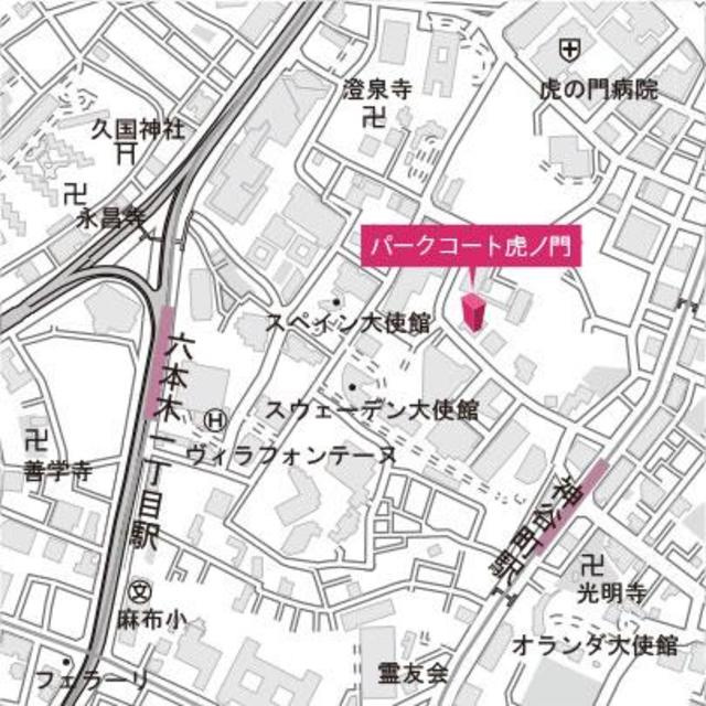 パークコート虎ノ門の地図