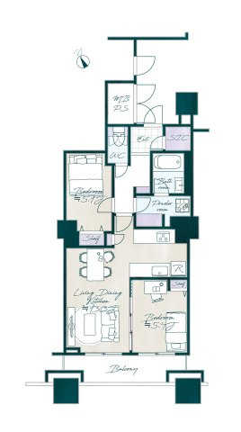 ザ・タワーズ・ウエストの間取り