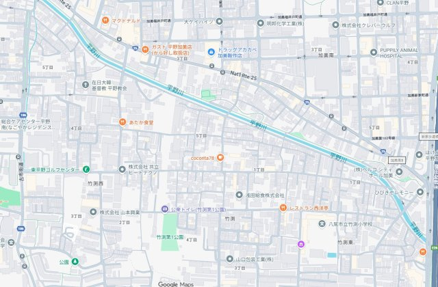 1(土)2(日)現地説明会！◆八尾市竹渕　限定1邸の地図