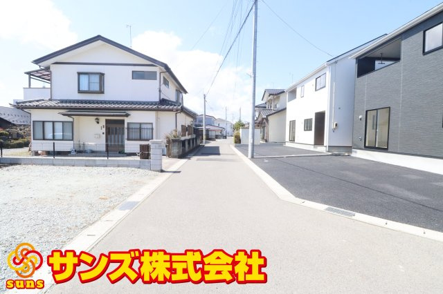 郡山市富田町大徳南第21　　　2号棟　　小山田小学校、郡山第6中学区の前面道路含む現地写真|南側前面道路