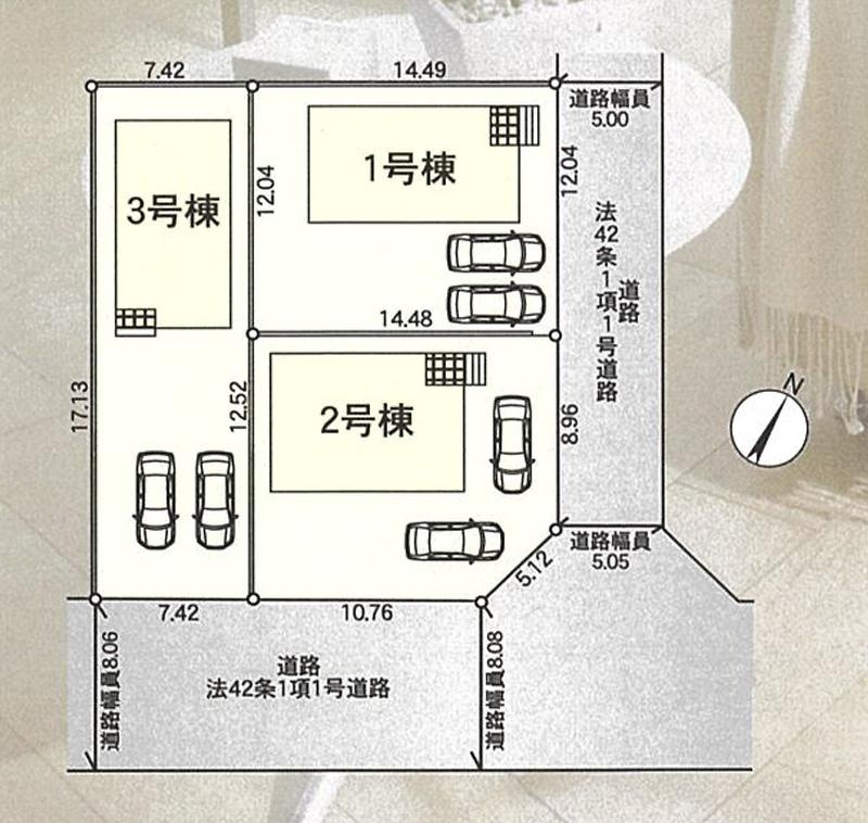 鹿嶋市宮津台第8　新築戸建　3号棟の区画図
