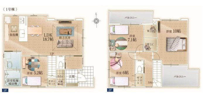 川越市田町3期　新築戸建　リガーレの間取り