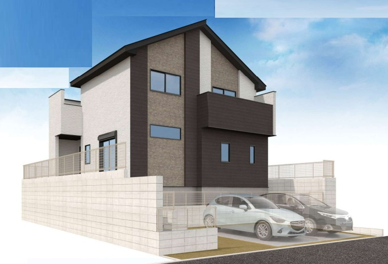 川越市田町3期　新築戸建　リガーレの外観パース|5/20撮影