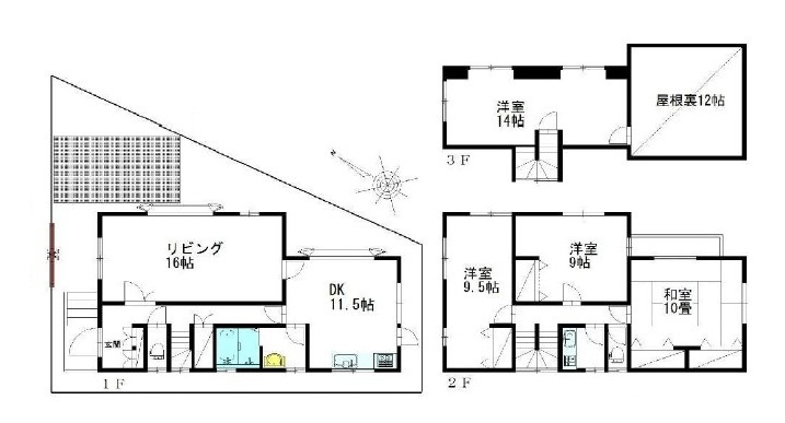 投資　坂戸市柳町中古戸建の間取り