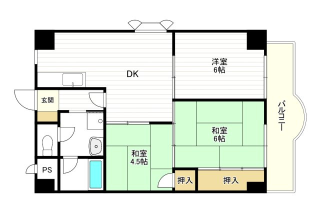 ダイヤモンドハイツⅠの間取り