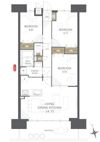 【間取り】サンシティ廿日市 