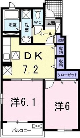 イルマーレ　Ａの間取り
