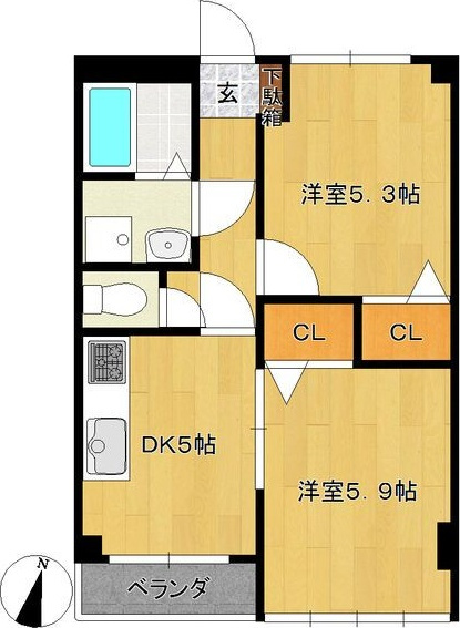 オリオン大府　　刈谷市近郊の賃貸ならクラスホーム刈谷店の間取り