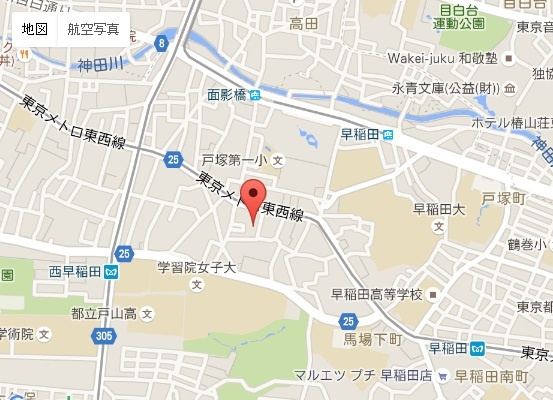 新宿区西早稲田２丁目の賃貸マンションの地図|★案内図★
