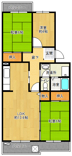 【間取り】 | 鹿の子台北ハイツ | 鹿の子台北ハイツ（GoodHome）