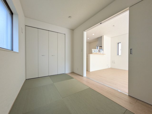 Cradle garden　熊谷市赤城町第3の和室|すぐ横になれる和室は、みんながほっと一息つける空間
ちょっとした休憩や来客時、お子様のお世話にも大活躍しそうですね♪