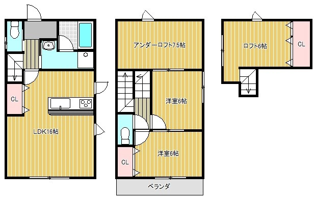 ストラーダ竹の山Ａ棟の間取り