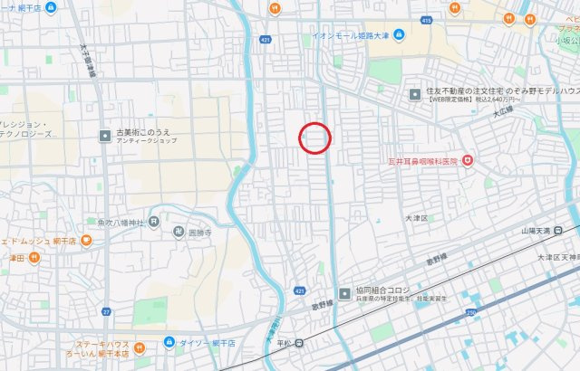 姫路市網干区田井　　山陽電鉄「平松駅」徒歩19分の地図